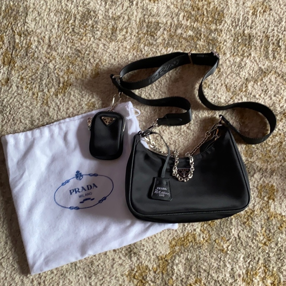 Black nylon Re-Edition 2005 bag